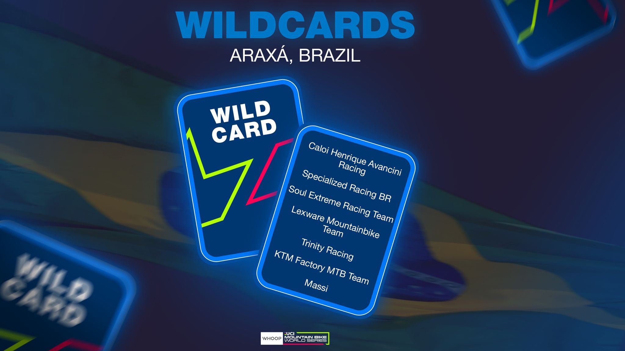 Wildcards confirmados para a abertura da WHOOP UCI Mountain Bike World Series em Araxá – MG